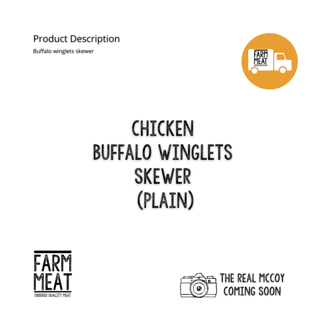 Chicken Buffalo-Winglets Skewer - Plain or marinated
