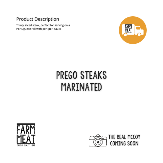 Prego Steaks - Marinated
